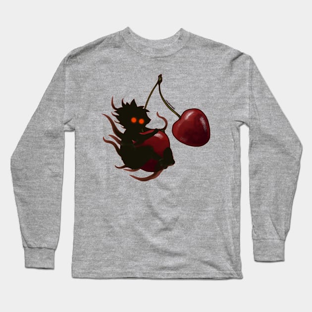 The Cherry Thief Long Sleeve T-Shirt by LocalCryptid